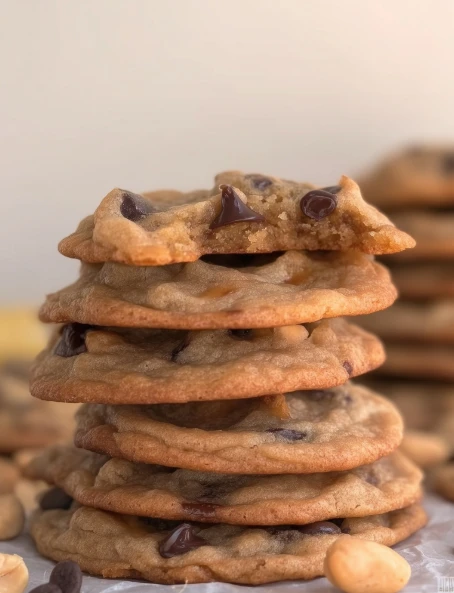 Peanut Butter Banana Chocolate Chip Cookies