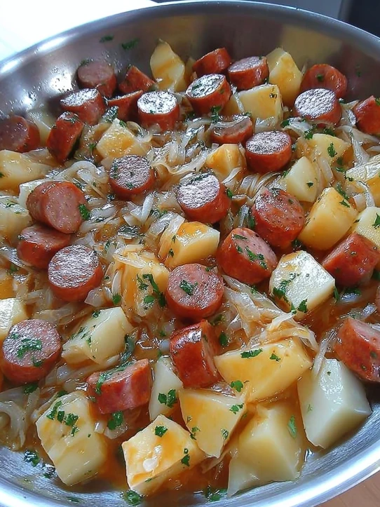 Polish Sausage, Sauerkraut And Potatoes