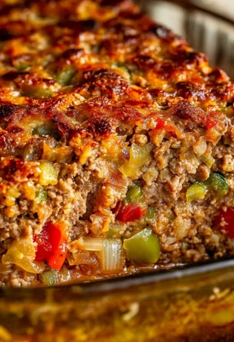 Savory Stuffed Bell Pepper Loaf Recipe Easy Stuffed Bell Pepper Meatloaf Best Meatloaf Recipe With Bell Peppers How To Mak...