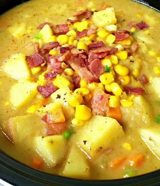 Slow Cooker Amish Corn Chowder Recipe Easy Amish Corn Chowder Slow Cooker Best Slow Cooker Corn Chowder Amish Style Corn C...
