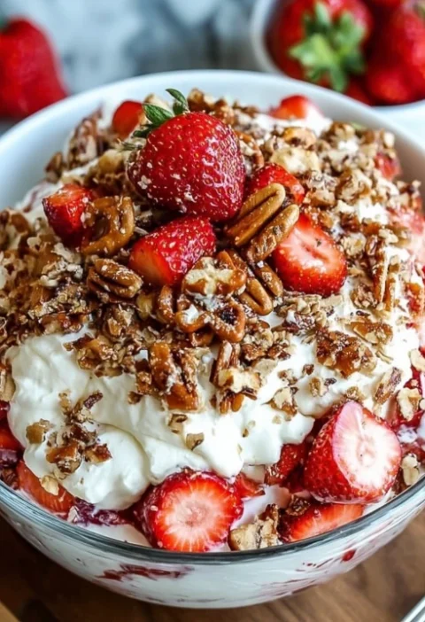 Strawberry Pretzel Crunch Salad Recipe Easy Strawberry Pretzel Salad Best Strawberry Pretzel Crunch Low Calorie Strawberry...