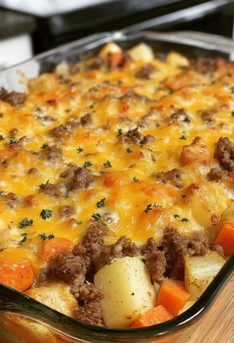 Amish Hamburger Fall Veggies Recipe Easy Amish Hamburger Veggie Bake Amish Ground Beef Fall Bake Autumn Vegetable Hamburge...
