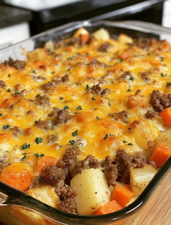 Amish Hamburger Fall Veggies Recipe Easy Amish Hamburger Veggie Bake Amish Ground Beef Fall Bake Autumn Vegetable Hamburge...