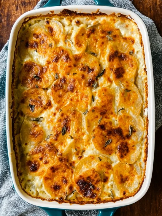 Best Potatoes For Au Gratin Holiday Recipe Easy Holiday Potatoes Au Gratin Cheesy Potatoes Au Gratin For Christmas Vegan H...