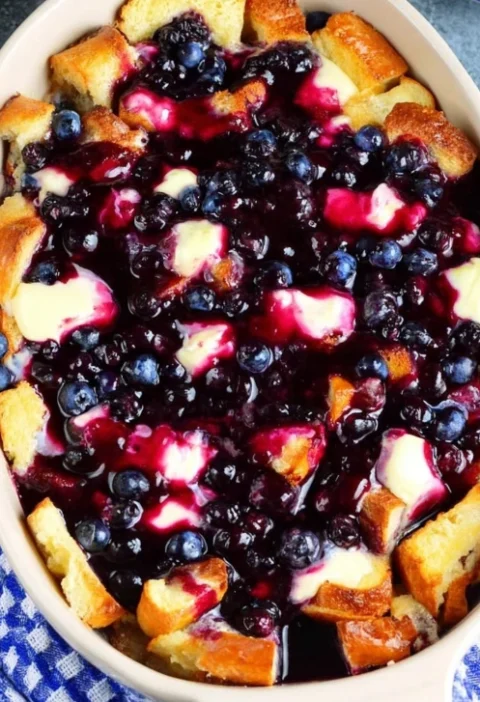 Blueberry Cream Cheese French Toast Casserole Recipe Easy Blueberry Cream Cheese Casserole Best Cream Cheese French Toast ...