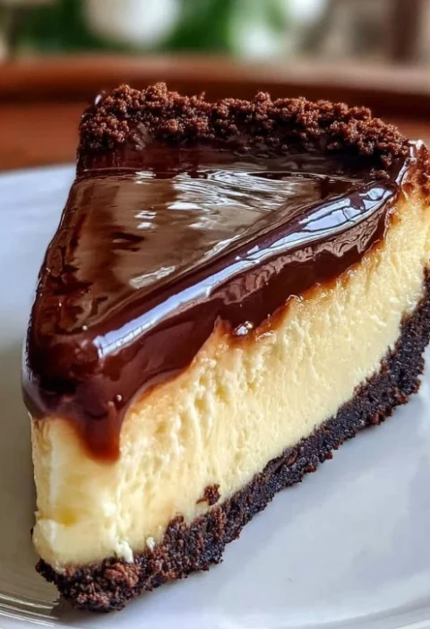 Boston Cream Pie Cheesecake Recipe Easy Boston Cream Pie Cheesecake Homemade Boston Cream Pie Cheesecake Boston Cream Pie ...