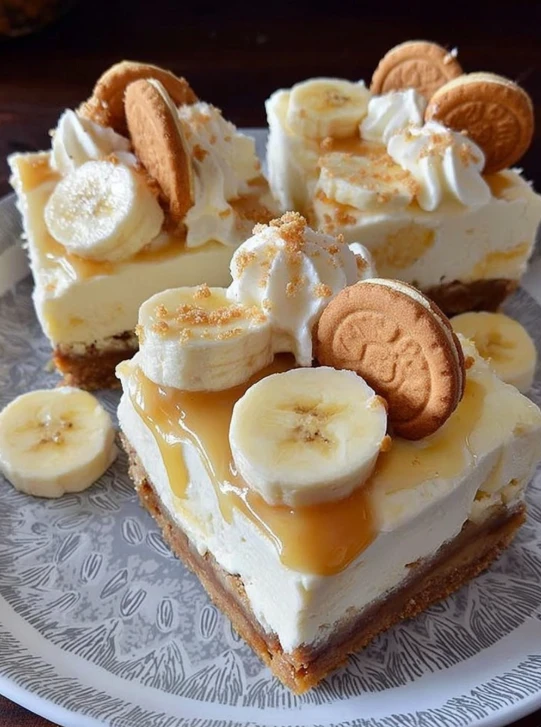 Classic Homestead Banana Pudding Cheesecake Recipe Best Banana Pudding Cheesecake Squares Homemade Banana Pudding Cheeseca...