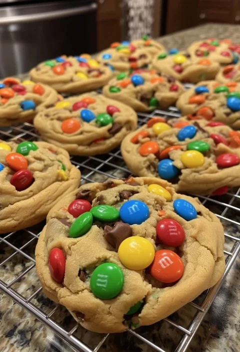 Country Kitchen Peanut Butter M&M’s Cookies Recipe Best Peanut Butter M&M Cookies Homemade Country Kitchen M&M Cookies P...