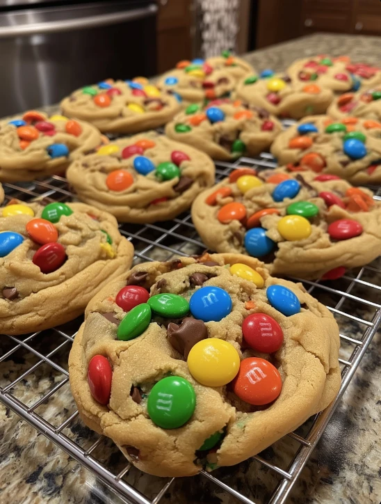 Country Kitchen Peanut Butter M&M’s Cookies Recipe Best Peanut Butter M&M Cookies Homemade Country Kitchen M&M Cookies P...