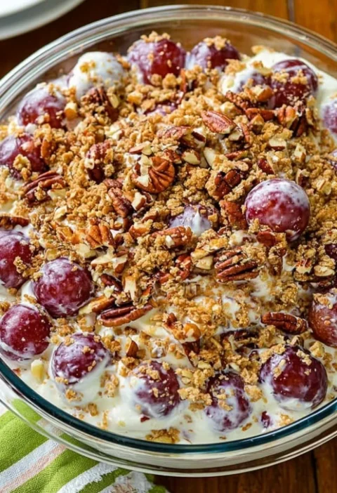 Cozy Grandmas Christmas Grape Salad