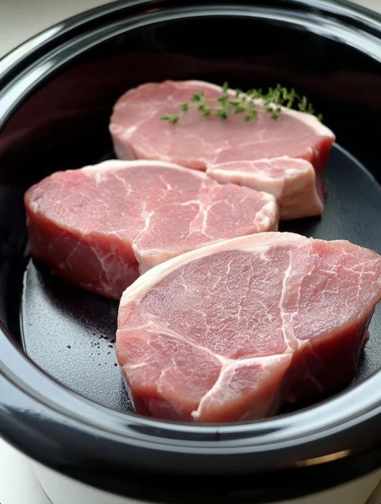 Easy 3-ingredient Slow Cooker Pork Chops Healthy Slow Cooker Pork Chop Recipes Best Three Ingredient Crockpot Pork Chops Q...