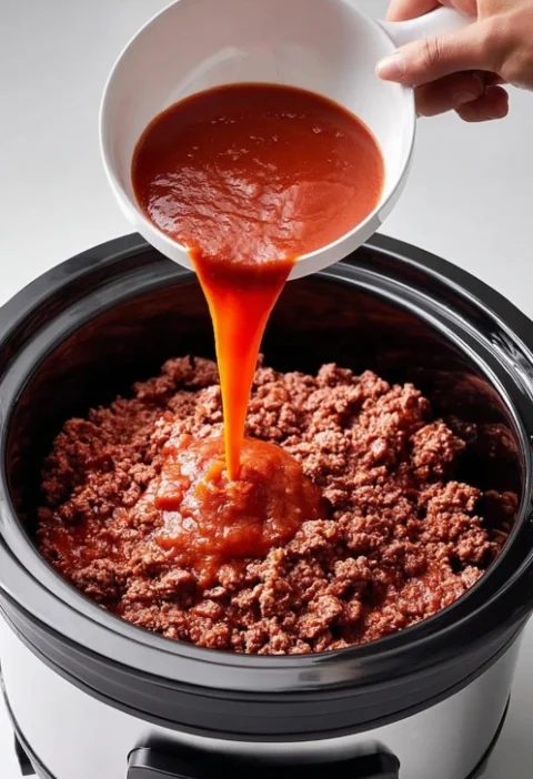 Easy 4-ingredient Slow Cooker Spaghetti Sauce Homemade Slow Cooker Spaghetti Sauce 4 Ingredients Best Slow Cooker Spaghett...