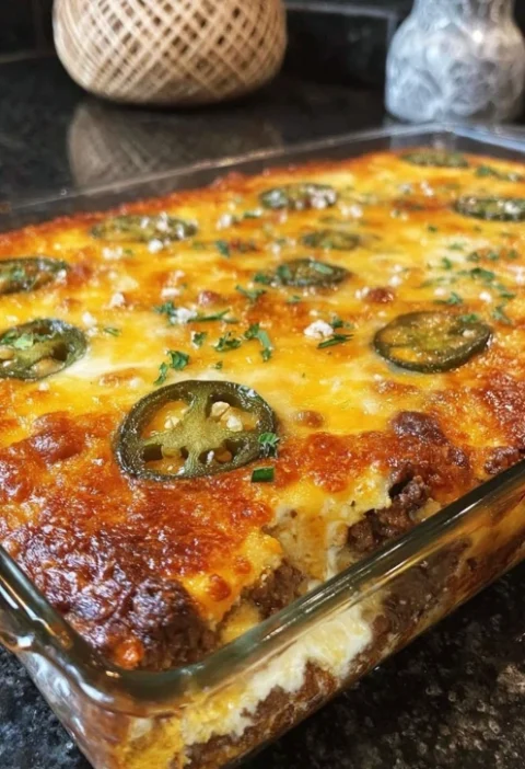 Easy Chili Rellenos Casserole Recipe Cheesy Chili Rellenos Bake Mild Pepper Casserole Dish Comfort Food Chili Rellenos Sim...