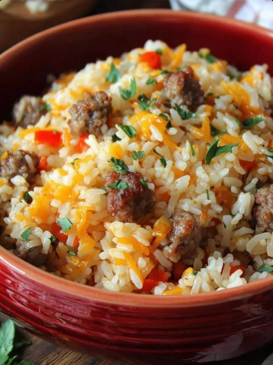 Easy Sausage Rice Casserole Recipe Creamy Sausage And Rice Bake Hearty Sausage Rice Casserole Comfort Food Best Sausage An...