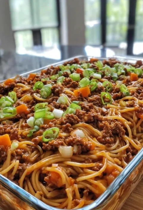 Grandma’s Ground Beef Chow Mein Casserole Recipe Easy Beef Chow Mein Casserole Homemade Ground Beef Chow Mein Best Groun...