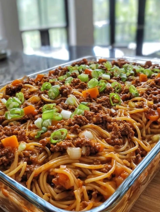 Grandma’s Ground Beef Chow Mein Casserole Recipe Easy Beef Chow Mein Casserole Homemade Ground Beef Chow Mein Best Groun...