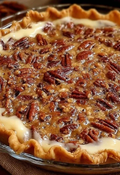 Homemade Pecan Cheesecake Pie Recipe Best Grandma's Pecan Cheesecake Pie Cozy Pecan Pie Cheesecake Bake How To Make A Peca...