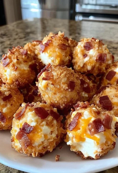 Low Carb Bacon Cheddar Cheese Balls Recipe Keto Bacon Cheddar Mini Cheese Balls Easy Low Carb Cheese Balls Appetizer Glute...