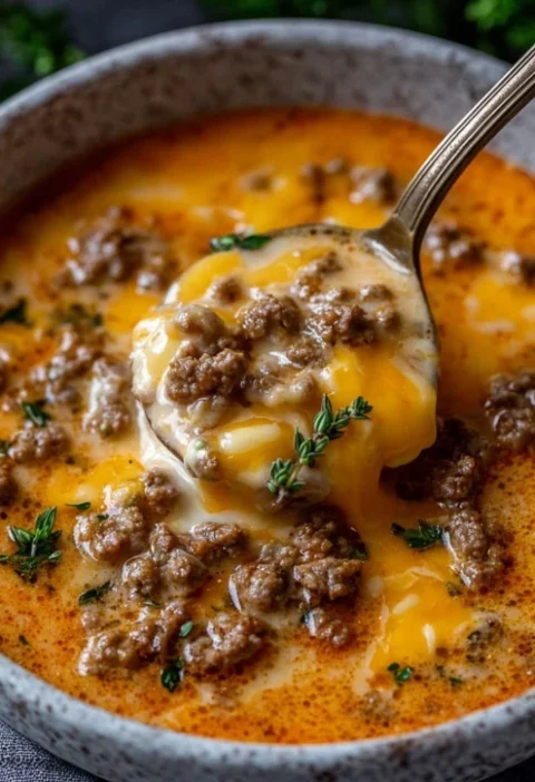 Low Carb Cheesy Hamburger Soup Recipe Keto Cheesy Hamburger Soup Healthy Low Carb Hamburger Soup Best Cheese For Keto Hamb...