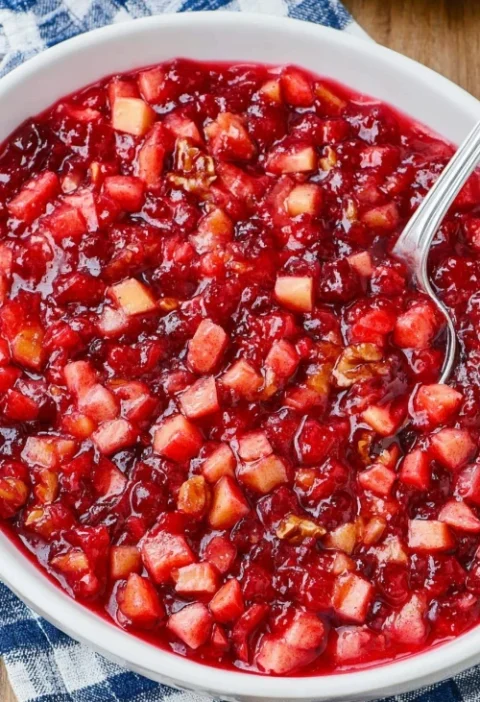 Nana’s Homemade Cranberry Salad Recipe Best Family Cranberry Salad Recipe Nana’s Cranberry Salad With Walnuts Traditio...