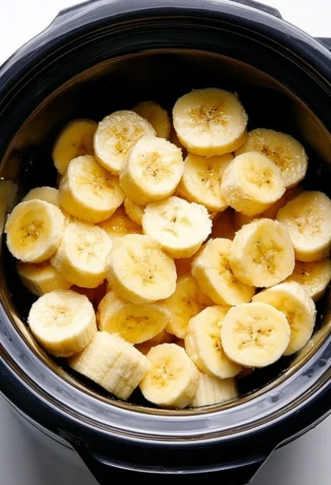 Slow Cooker Banana Foster Pudding Recipe Easy 5-ingredient Banana Foster Slow Cooker Desserts With Bananas Simple Banana F...
