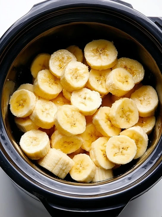 Slow Cooker Banana Foster Pudding Recipe Easy 5-ingredient Banana Foster Slow Cooker Desserts With Bananas Simple Banana F...