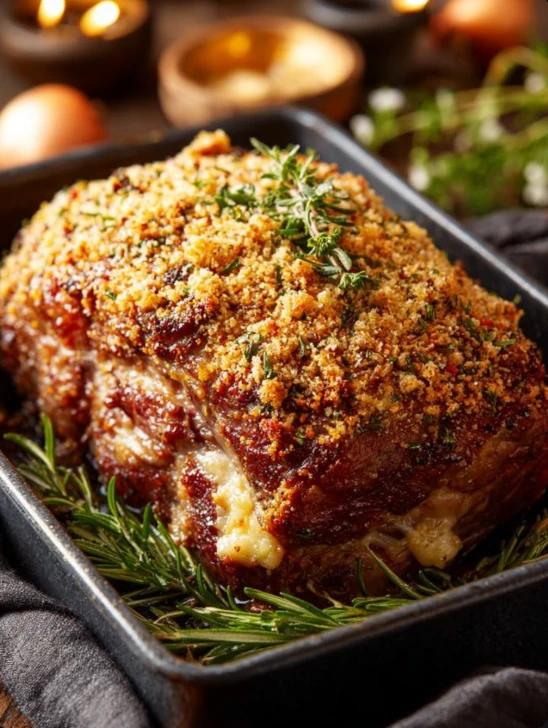 3-Ingredient Low Carb Parmesan-Crusted Pork Roast