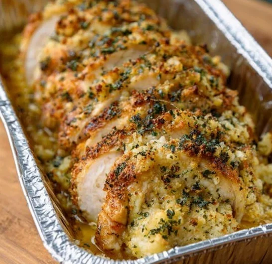 4ingredient Chicken Stuffing Bake Tin Foil Trays