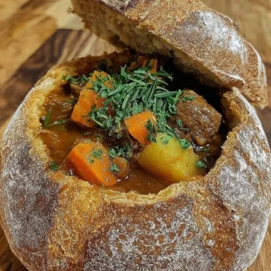 Aunt Bettys Homestyle Beef Stew Bread Bowl