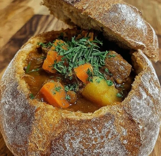 Aunt Bettys Homestyle Beef Stew Bread Bowl