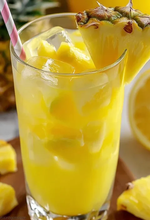 Best Homemade Pineapple Lemonade Recipe Grandma's Special Lemonade Punch Tropical Pineapple Lemonade Ideas Sunshine Pineap...