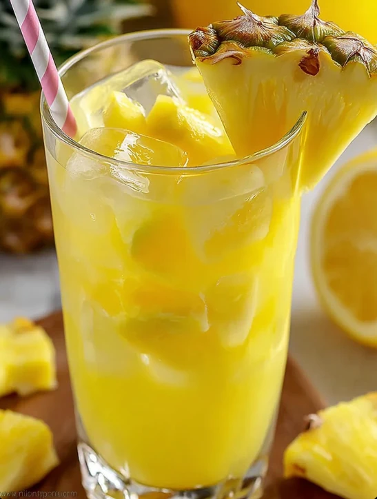 Best Homemade Pineapple Lemonade Recipe Grandma's Special Lemonade Punch Tropical Pineapple Lemonade Ideas Sunshine Pineap...