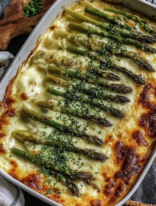 Creamy Cheesy Asparagus Casserole