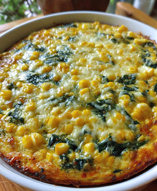Easy Cheesy Corn Spinach Casserole Recipe Vegetarian Corn And Spinach Bake Gluten-free Cheesy Corn Casserole Low Carb Spin...