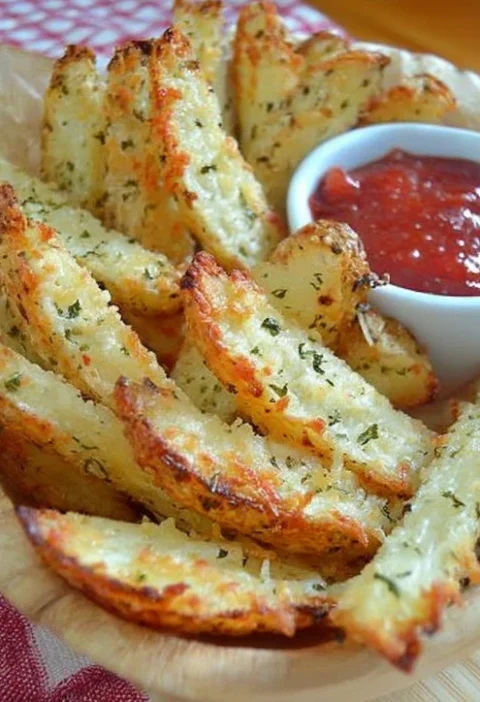 Easy Garlic Parmesan Potato Wedges Recipe Homemade Baked Garlic Parmesan Wedges Best Seasoning For Parmesan Potato Wedges ...