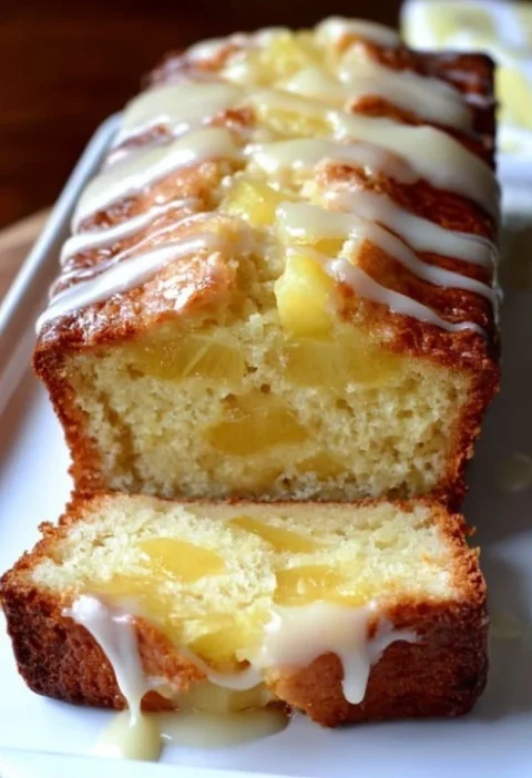 Easy Pineapple Quick Bread Recipe Best Pineapple Bread For Breakfast Homemade Pineapple Loaf Cake Tropical Pineapple Bread...