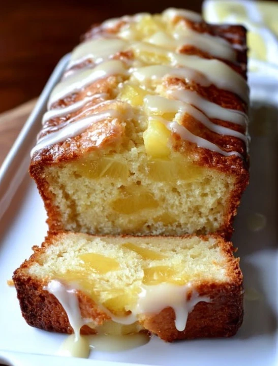 Easy Pineapple Quick Bread Recipe Best Pineapple Bread For Breakfast Homemade Pineapple Loaf Cake Tropical Pineapple Bread...
