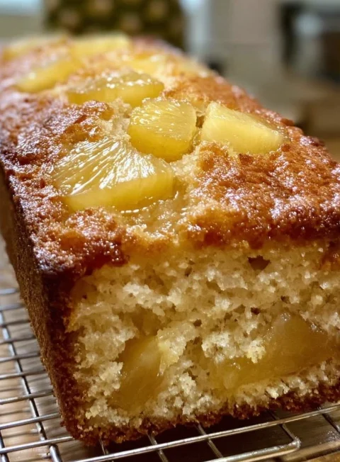 Easy Pineapple Quick Bread Recipe Best Pineapple Bread For Breakfast Homemade Pineapple Loaf Cake Tropical Pineapple Bread...