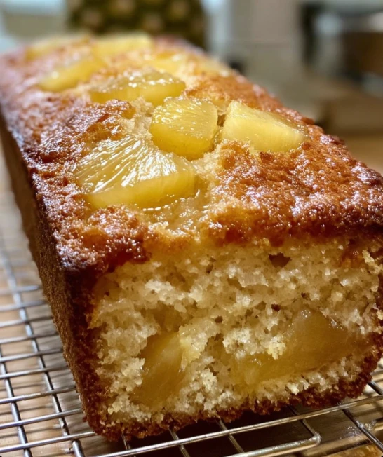 Easy Pineapple Quick Bread Recipe Best Pineapple Bread For Breakfast Homemade Pineapple Loaf Cake Tropical Pineapple Bread...