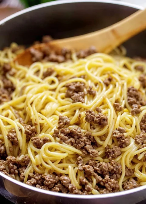 Farmhouse Comfort Mongolian Ground Beef Noodles