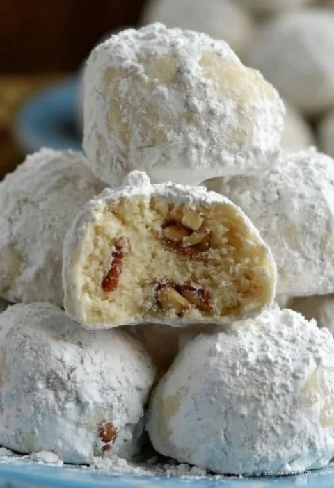 Grandmas Oldfashioned Buttery Pecan Snowball Cookies