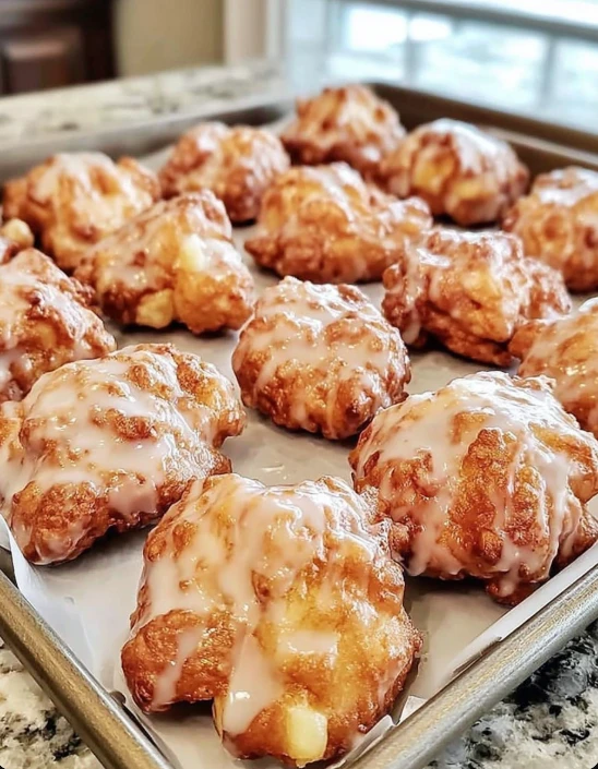Homemade Apple Fritters Like Grandma Easy Grandma's Apple Fritter Recipe Best Cozy Baked Apple Fritters Old-fashioned Appl...