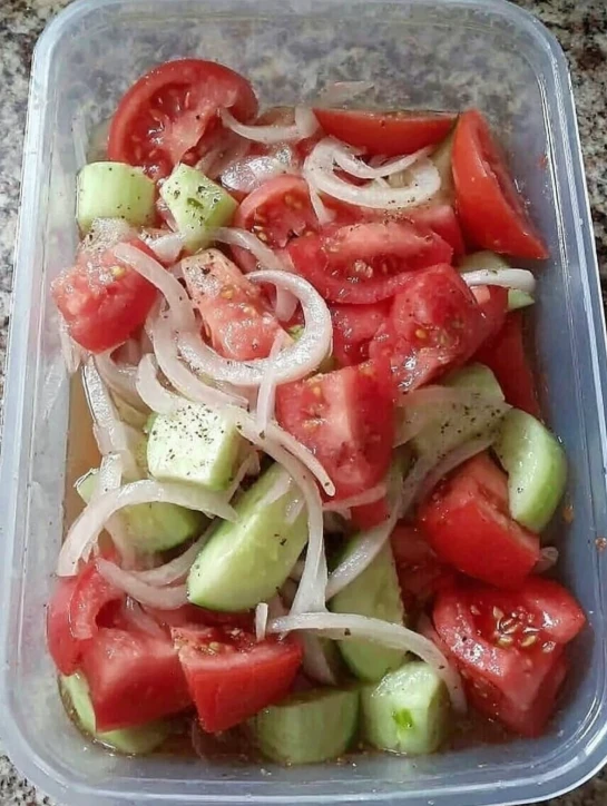 Marinated Cucumber Tomato Onion Salad