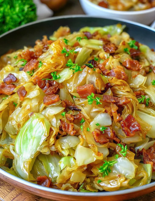 Nanas Southernstyle Fried Cabbage Bacon