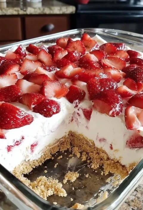 Nana's Strawberry Cream Cheese Icebox Cake Recipe Best Strawberry Cream Cheese Icebox Cake How To Make Strawberry Icebox C...