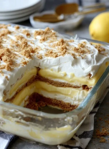 Nobake Lemon Eclair Cake