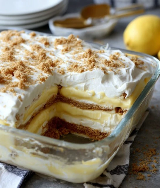 No-Bake Lemon Eclair Cake