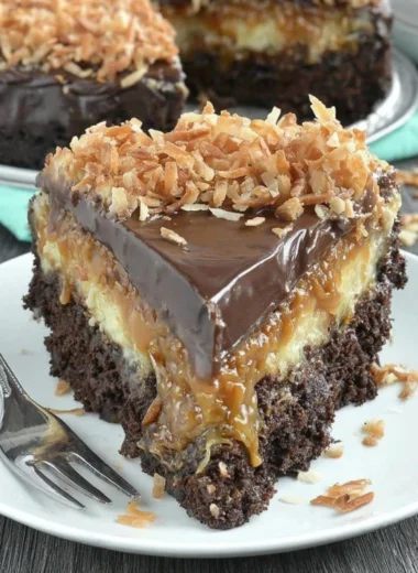 Oldfashioned Family German Chocolate Cheesecake
