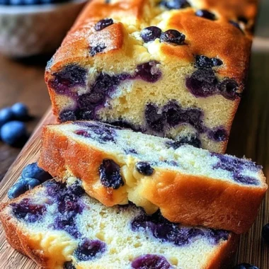 Oldfashioned Farmhouse Blueberry Cream Cheese Bread