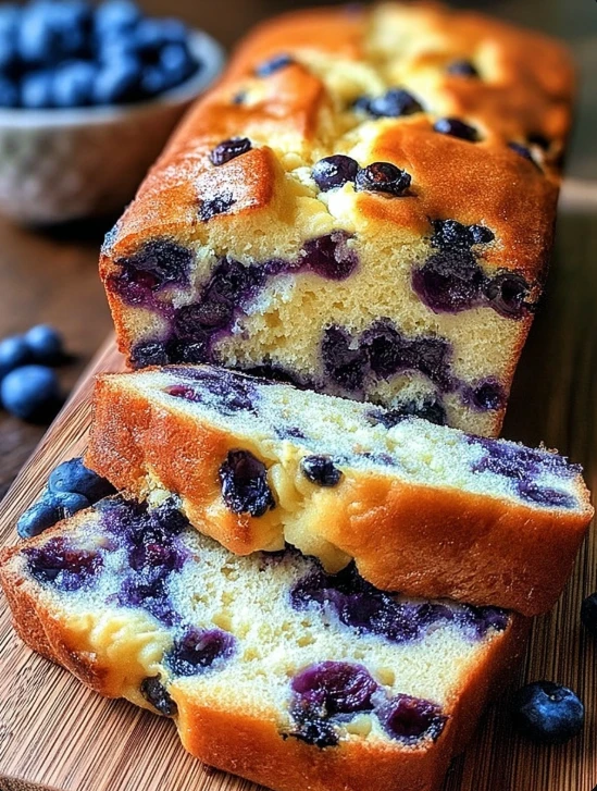 Old-Fashioned Farmhouse Blueberry Cream Cheese Bread